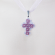Small Cross - Noga-Violet Organza - 1